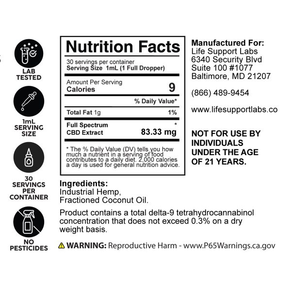 2,500mg CBD Tincture - Image 3
